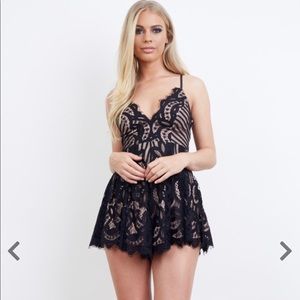 Black Lace Playsuit